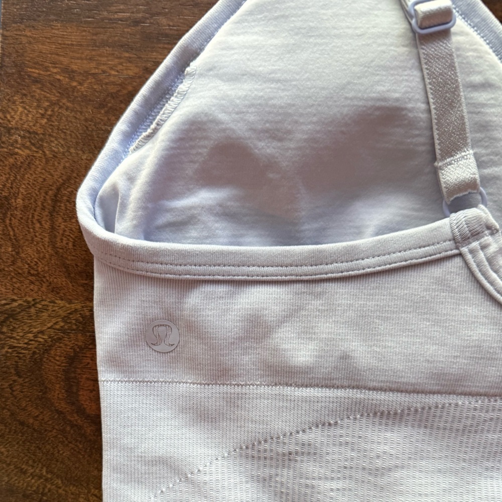 Lululemon Ebb to Street Bra Light Support C/D Cup Pastel Blue Size 10 - Picture 7 of 7